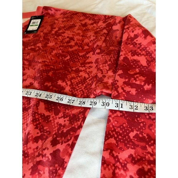 Under Armour Womens Rival Fleece Sweatshirt Top Orange Camo Sz Large New $60 - Picture 9 of 10